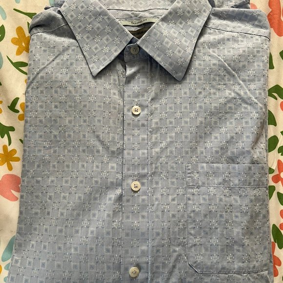 (2) Patterned Cotton Collared Shirts // Johnston & Murphy Men's Size XXL - Picture 10 of 13